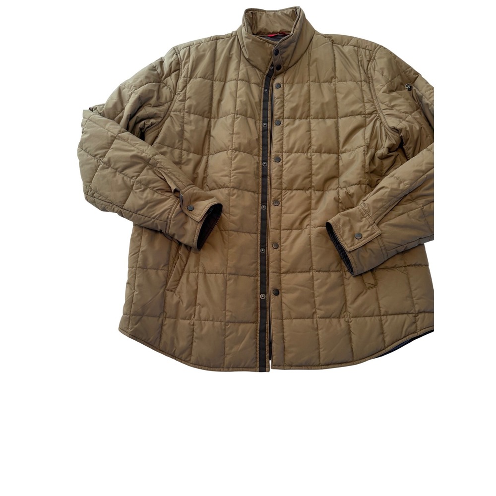 Victorinox Swiss Army Mens XL Quilted Puffer Jacket Tan Brown Pertex Classic Eco